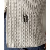 抜け感レディースタイル。ロゴ刺繍オフショル２WAYダブルジップケーブル柄サマーニ… | Classical Elf  | 詳細画像40 