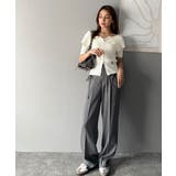 抜け感レディースタイル。ロゴ刺繍オフショル２WAYダブルジップケーブル柄サマーニ… | Classical Elf  | 詳細画像3 