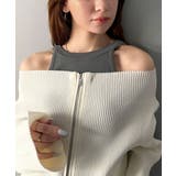 チャコールグレー | シンプルに1枚でも着られる♪カップ付きテレコリブアメスリタンクトップ | Classical Elf