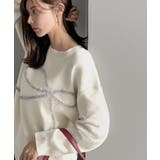 【mily bilet】ゆるっと可愛げ、ふわっと存在感。リボンフェザーコード刺繍… | Classical Elf  | 詳細画像1 