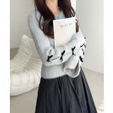 【mily bilet】袖リボン使いフェザーシャギーリブニット | Classical Elf  | 詳細画像17 