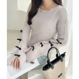 【mily bilet】袖リボン使いフェザーシャギーリブニット | Classical Elf  | 詳細画像20 