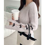 【mily bilet】袖リボン使いフェザーシャギーリブニット | Classical Elf  | 詳細画像21 