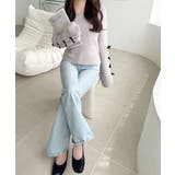 【mily bilet】袖リボン使いフェザーシャギーリブニット | Classical Elf  | 詳細画像23 