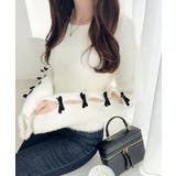 【mily bilet】袖リボン使いフェザーシャギーリブニット | Classical Elf  | 詳細画像1 