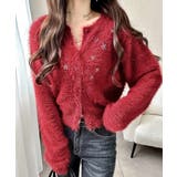 ふわっと贅沢、きらめきビジューが映えるシャギーカーデ♪フェザーシャギーニットカー… | Classical Elf  | 詳細画像34 