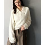 カジュアルな大人ふんわり。メタルプレート使いフェザーシャギーポロニット | Classical Elf  | 詳細画像5 