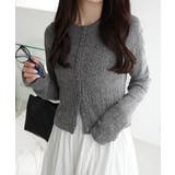 【mily bilet】アイレット柄くるみボタンニットカーディガン | Classical Elf | 詳細画像12