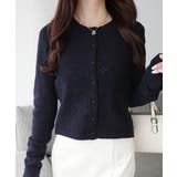 【mily bilet】アイレット柄くるみボタンニットカーディガン | Classical Elf | 詳細画像18