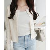 【mily bilet】アイレット柄くるみボタンニットカーディガン | Classical Elf | 詳細画像1