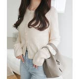 【mily bilet】アイレット柄くるみボタンニットカーディガン | Classical Elf | 詳細画像4