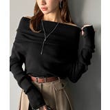 ブラック | 【mily bilet】立体的なシルエットが叶えるデコルテ魅せ♪指穴ドレープ使い… | Classical Elf 