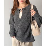 【mily bilet】癒しのモヘアタッチ。バックル使いVネックニット（長袖） | Classical Elf  | 詳細画像11 