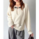 【mily bilet】癒しのモヘアタッチ。バックル使いVネックニット（長袖） | Classical Elf  | 詳細画像3 