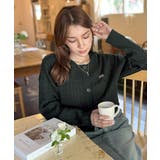 チャコールグレー | やわらかな優しさ、漂う気品。前後2wayプレート使いケーブルニットカーディガン | Classical Elf 