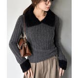 【mily bilet】可愛さ、ふわり2倍増し◎配色ファー衿リブニットプルオーバ… | Classical Elf  | 詳細画像11 