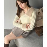 【mily bilet】可愛さ、ふわり2倍増し◎配色ファー衿リブニットプルオーバ… | Classical Elf  | 詳細画像5 