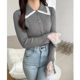 【mily bilet】ダブル襟ニットプルオーバー | Classical Elf  | 詳細画像15 