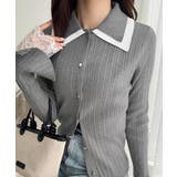 グレー | 【mily bilet】ダブル襟ニットプルオーバー | Classical Elf 