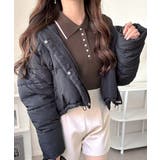 【mily bilet】配色ラインがポイント♪上品なポロ襟リブニット | Classical Elf  | 詳細画像28 