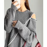 チャコールグレー | 【mily bilet】秋冬もヘルシーに肌見せ！ふわもち肩見せ斜め切り替え２WA… | Classical Elf 