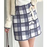 アイボリー | 【mily bilet】旬なクラシカルムード◎巻きスカート風リボン使いチェックニ… | Classical Elf 