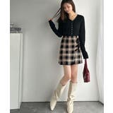 【mily bilet】旬なクラシカルムード◎巻きスカート風リボン使いチェックニ… | Classical Elf  | 詳細画像16 