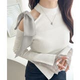 アイボリー | 【mily bilet】大人フェミニンの主役トップス。肩シフォンリボン袖レース使… | Classical Elf 