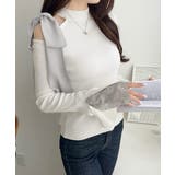 【mily bilet】大人フェミニンの主役トップス。肩シフォンリボン袖レース使… | Classical Elf  | 詳細画像8 