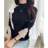 【mily bilet】大人フェミニンの主役トップス。肩シフォンリボン袖レース使… | Classical Elf  | 詳細画像11 