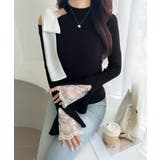 【mily bilet】大人フェミニンの主役トップス。肩シフォンリボン袖レース使… | Classical Elf  | 詳細画像13 