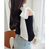 【mily bilet】大人フェミニンの主役トップス。肩シフォンリボン袖レース使… | Classical Elf  | 詳細画像14 