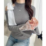 【mily bilet】大人フェミニンの主役トップス。肩シフォンリボン袖レース使… | Classical Elf  | 詳細画像18 