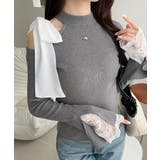 【mily bilet】大人フェミニンの主役トップス。肩シフォンリボン袖レース使… | Classical Elf  | 詳細画像21 