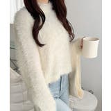 背中で惹きつける、大人の甘さ。バッグリボンレースアップ衿レースレイヤードニットプ… | Classical Elf  | 詳細画像8 