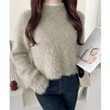 背中で惹きつける、大人の甘さ。バッグリボンレースアップ衿レースレイヤードニットプ… | Classical Elf  | 詳細画像12 