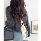 背中で惹きつける、大人の甘さ。バッグリボンレースアップ衿レースレイヤードニットプ… | Classical Elf  | 詳細画像20 