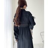 ヘルシーな肌見せが旬。肩空きリボン使いステッチ配色ワンピース | Classical Elf | 詳細画像10