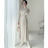 ヘルシーな肌見せが旬。肩空きリボン使いステッチ配色ワンピース | Classical Elf | 詳細画像1