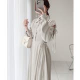 ヘルシーな肌見せが旬。肩空きリボン使いステッチ配色ワンピース | Classical Elf | 詳細画像2