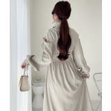 ヘルシーな肌見せが旬。肩空きリボン使いステッチ配色ワンピース | Classical Elf | 詳細画像5