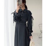 ヘルシーな肌見せが旬。肩空きリボン使いステッチ配色ワンピース | Classical Elf | 詳細画像6