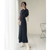 ヘルシーな肌見せが旬。肩空きリボン使いステッチ配色ワンピース | Classical Elf | 詳細画像7