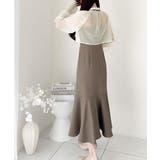 セットアップで華やかスタイル。チュールケープボレロ付きマーメイドキャミワンピース… | Classical Elf  | 詳細画像18 