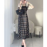 上品でフェミニン。シャイニーシアードッキングIラインチェックワンピース | Classical Elf | 詳細画像8