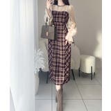 上品でフェミニン。シャイニーシアードッキングIラインチェックワンピース | Classical Elf | 詳細画像11