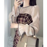 上品でフェミニン。シャイニーシアードッキングIラインチェックワンピース | Classical Elf | 詳細画像12