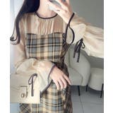 上品でフェミニン。シャイニーシアードッキングIラインチェックワンピース | Classical Elf | 詳細画像1