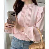 ピンク | 【mily bilet】女性らしさ際立つエレガントスタイル。ピンタックフリルブラ… | Classical Elf 