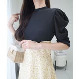 一枚で主役級フェミニンスタイル。後ろシアーリボン花柄ドッキング袖ギャザーワンピー… | Classical Elf | 詳細画像17